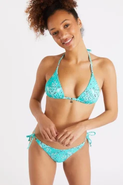 Bikini imprimé bandanas coloris jade Rico & Lina Benita