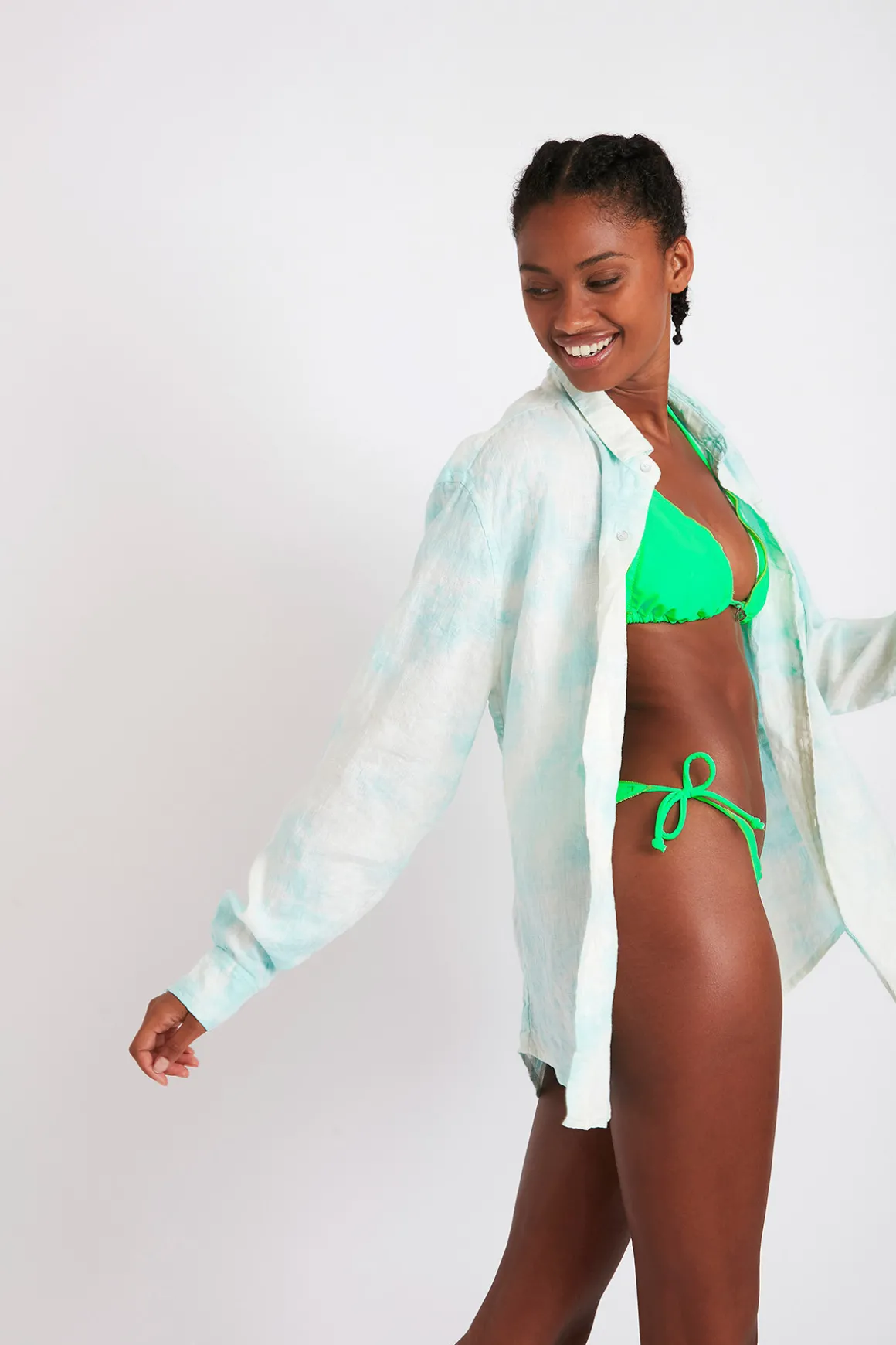 CHEMISE Tunique Beachwear bleu PAROO ARUTA S