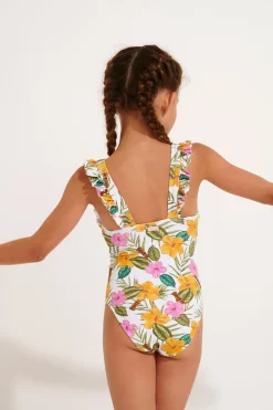 MAILLOT 1 PIECE Blanc M TUNES TORTUGA
