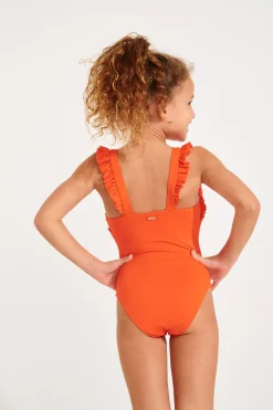 MAILLOT 1 PIECE Orange M TUNES COLORSUN