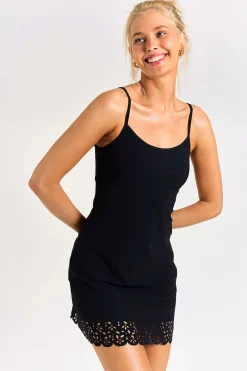 ROBE BEACHWEAR Noir ALZETTE HUAWEI